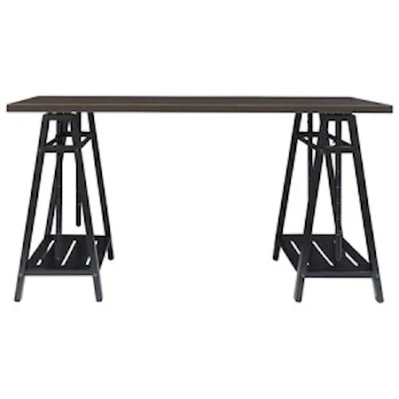 Sawhorse Style Adjustable Height Desk